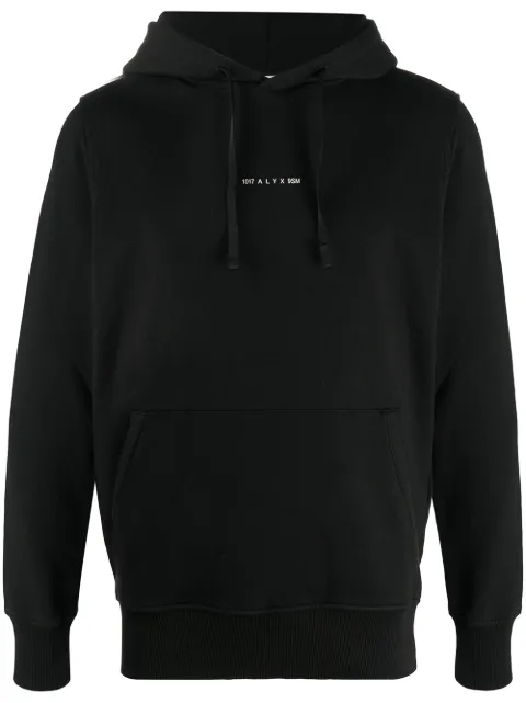1017 ALYX 9SM sphere logo printed hoodie Black AAMSW0073FA01