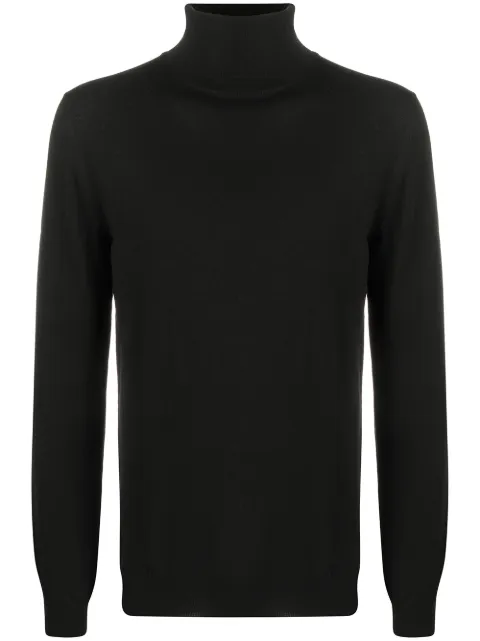 Zanone rib-trimmed roll neck jumper Black 811938Z0290