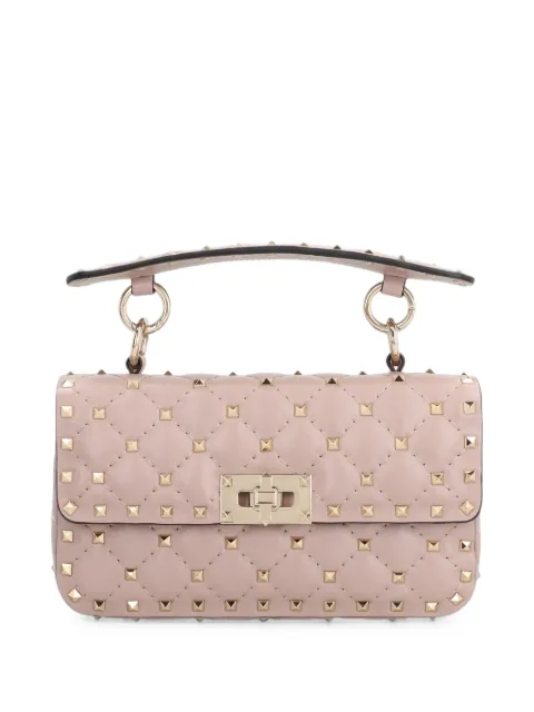 Valentino Garavani small nappa Rockstud spike bag Neutrals WB0123NAP
