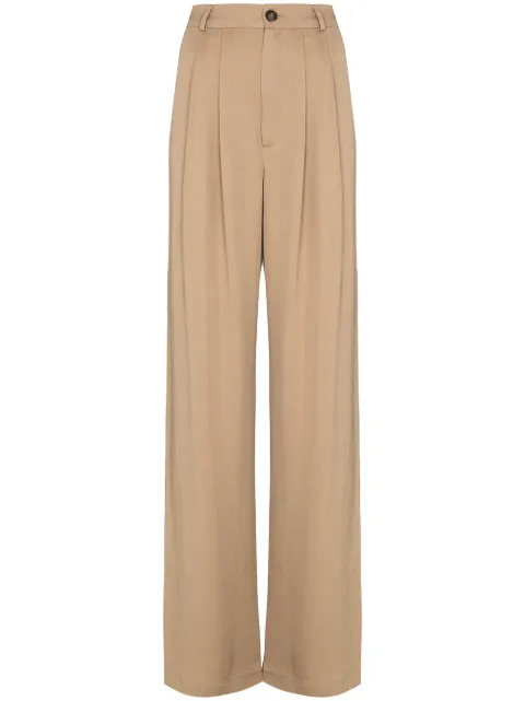 Reformation Mason high-waist wide-leg trousers Brown 1305906KHA