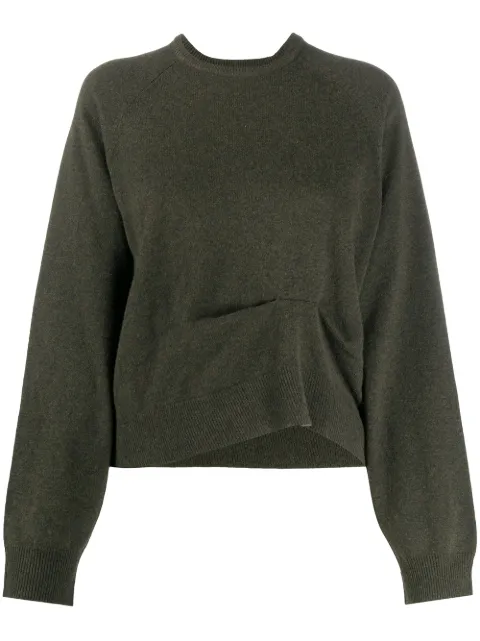 REMAIN tucked round neck jumper Green 901141