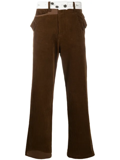 Ader Error corduroy straight-leg trousers Brown FW20BTAFWPT12BR