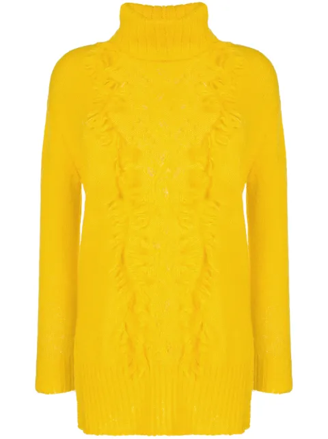 Onefifteen ruffle knit jumper Yellow CA0051