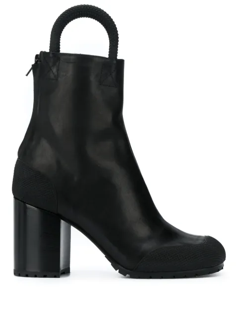 Random Identities rope-handle leather boots Black BOOT01