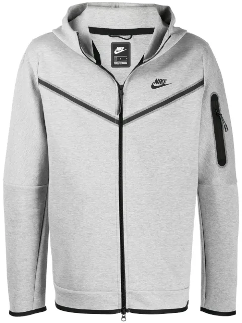 Nike logo-print zip-up hoodie Grey CU4489