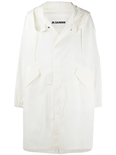 Jil Sander logo-print coat White JSIR470231MR244900