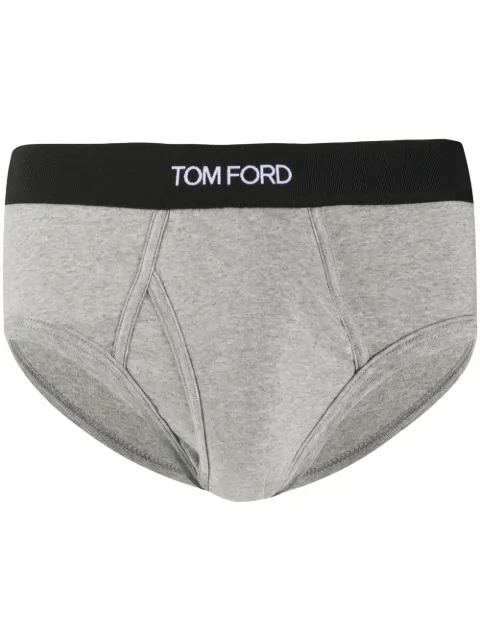 TOM FORD logo-waistband briefs Grey T4LC11040