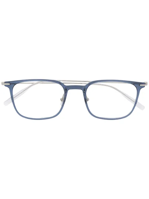 Montblanc square frame glasses Blue MB0100O004