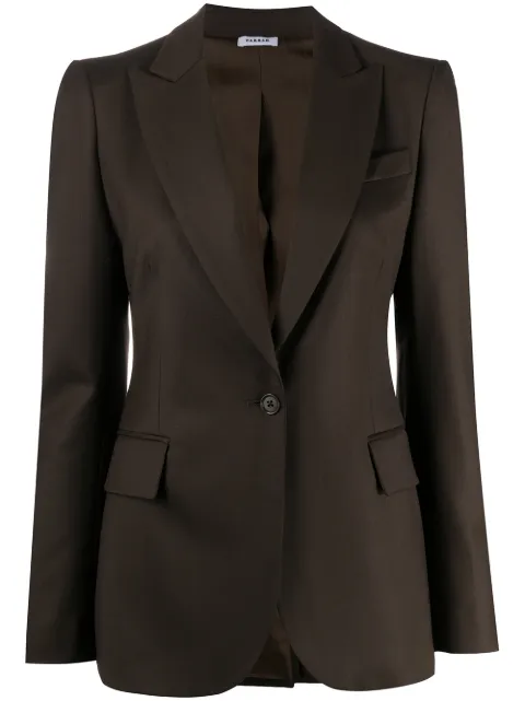 P.A.R.O.S.H. long-sleeved flap pockets blazer Brown D420053LILIUXY