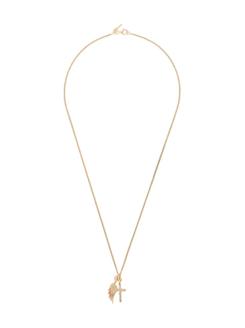 Emanuele Bicocchi cross wing pendant necklace Gold WGPB42G