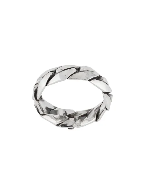 Emanuele Bicocchi engraved-logo band ring Metallic ACT7