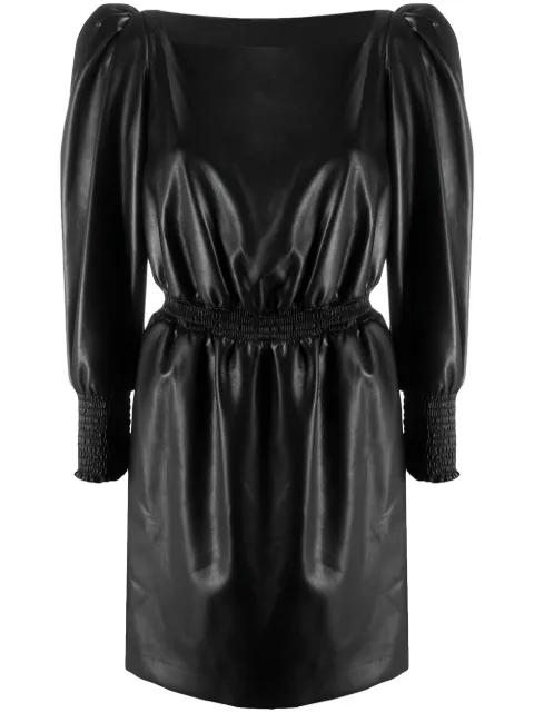 Philosophy Di Lorenzo Serafini faux leather mini dress Black A04415740