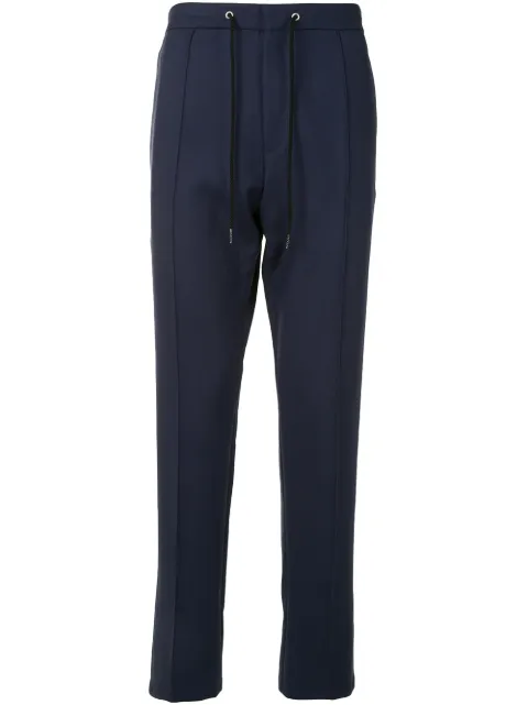 Kenzo piped-trim drawstring waist trousers Blue F955PA2191RN