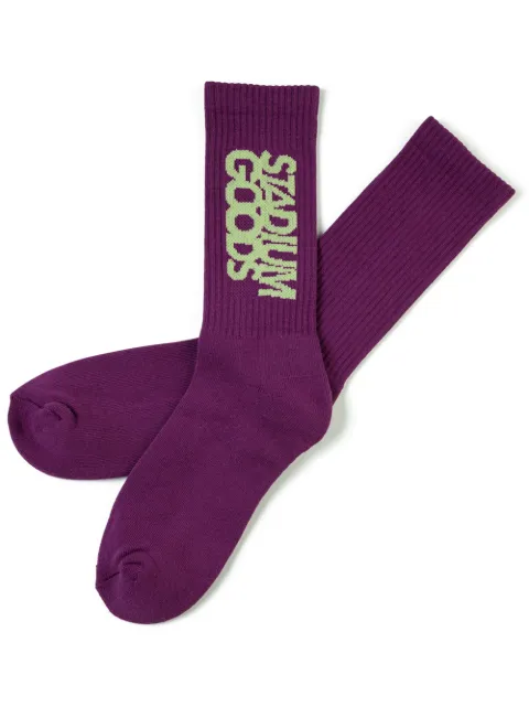 STADIUM GOODS® logo "Plum" crew socks Purple SGS0173