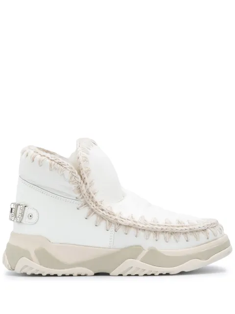 Mou eskimo whipstitch high-top sneakers White FW201013CWXWHI