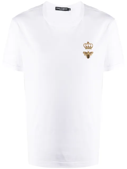 Dolce & Gabbana embroidered cotton T-shirt White G8JX7ZG7WUQ