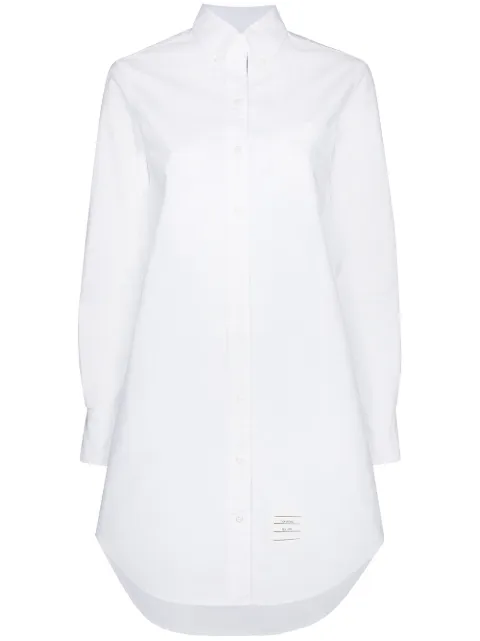 Thom Browne RWB-stripe mini shirtdress White FDS001E06177