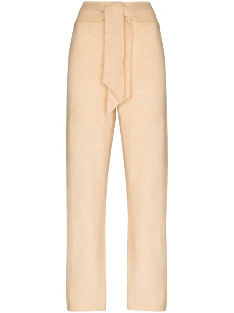 Nanushka tied waist knit trousers Neutrals NW21RSPA00971