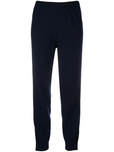 Stella McCartney crochet-detail knitted trousers Blue 601633S2205