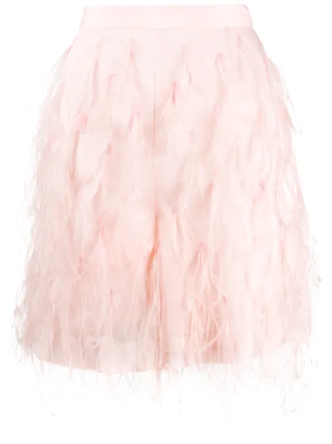 PUCCI feather embroidery shorts Pink 1ERU011E655