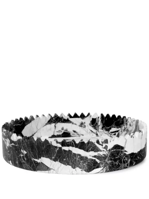 Editions Milano Triangoli Arabescato marble tray (32cm) Black TR2044