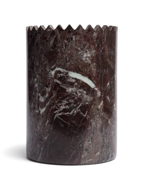 Editions Milano Triangoli Levanto marble vase Red TR2020