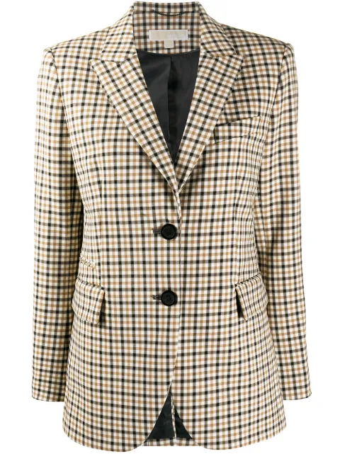 Michael Michael Kors checked blazer Brown MU01EZ8ELD