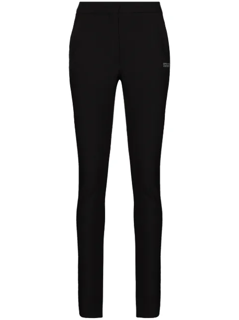Off-White logo-print slim-fit trousers Black OWCA112R21FAB0011000