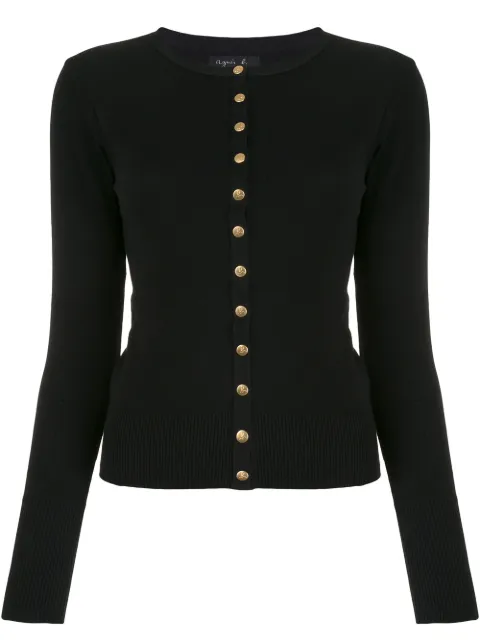 agnès b. Snapy snap cardigan Black EV46J155