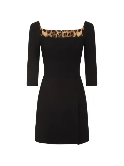 Dolce & Gabbana double crepe minidress Black F6J4UTFUBD2