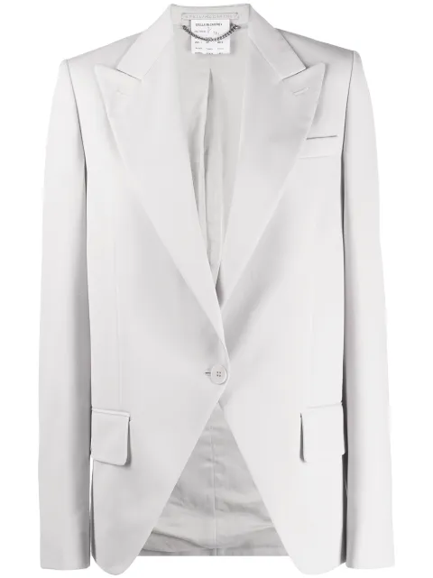 Stella McCartney peak-lapel single-breasted blazer Grey 602875SPA28