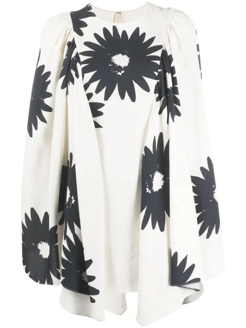 Stella McCartney floral print bell sleeves dress Neutrals 602873SRA21