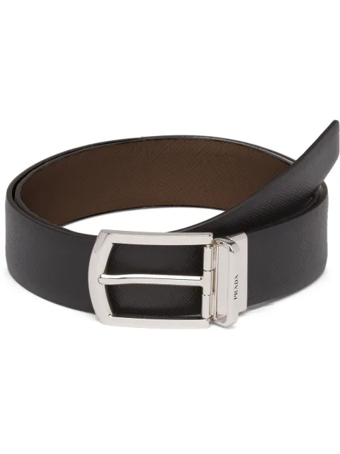 Prada reversible saffiano leather belt Black 2CC468053