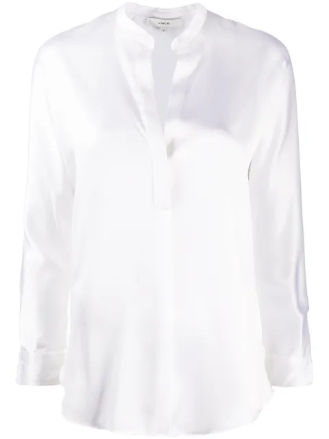 Vince open neck loose fit blouse White VR84511926