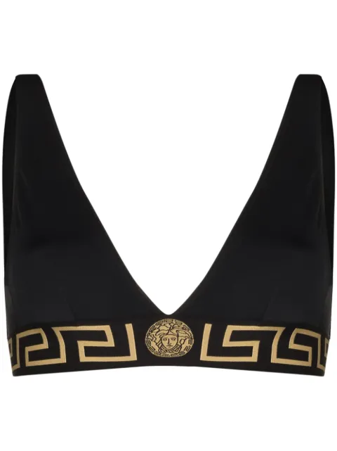 Versace Greca Border bikini top Black ABD01094A232185