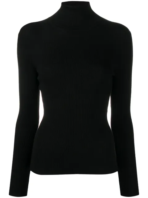 P.A.R.O.S.H. Leila ribbed knit jumper Black LEILAD512552X