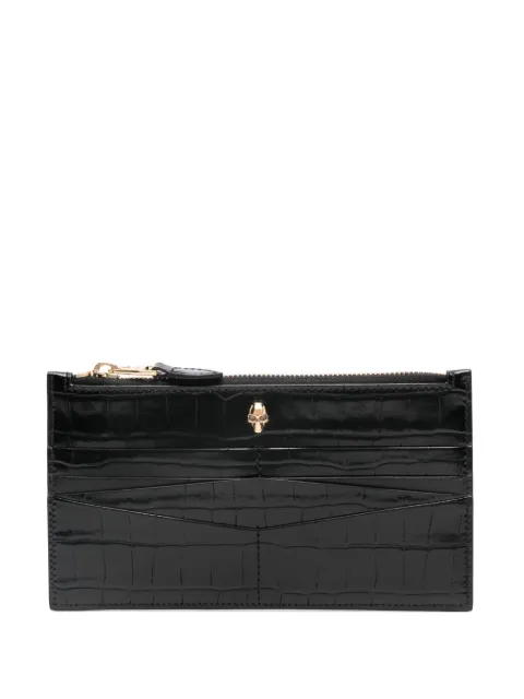 Alexander McQueen skull-stud cardholder Black 6320361JMFG