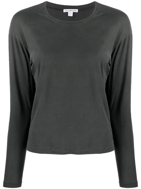 James Perse long-sleeve fitted top Black WLJ3113