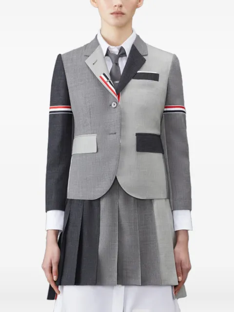 Thom Browne Fun-Mix 2ply fresco panelled blazer Grey FBC010F00473