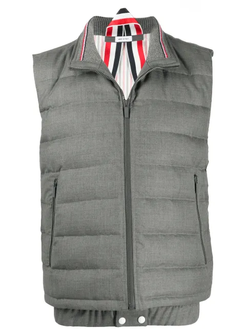 Thom Browne super 120s down-filled ski vest Grey MVD021X00626