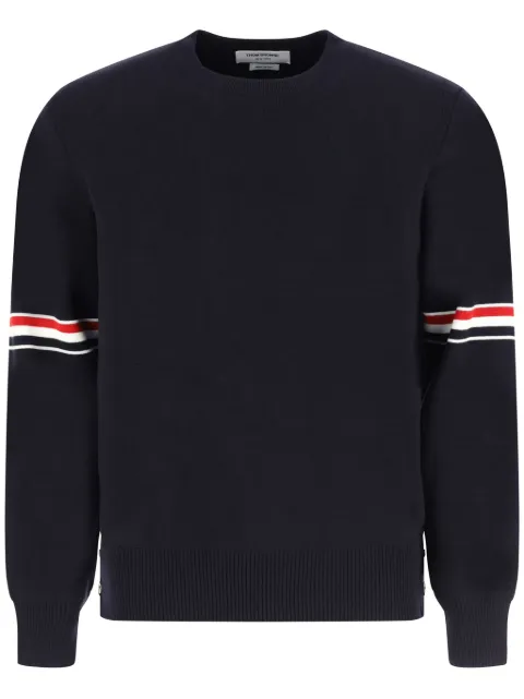 Thom Browne Milano stitch crew neck jumper Blue MKA326AY3001