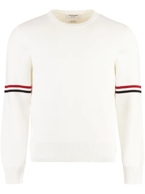 Thom Browne Milano stitch stripe armband jumper White MKA326AY3001