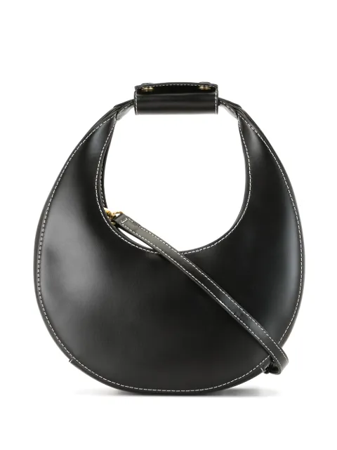 STAUD mini Moon leather shoulder bag Black 79244BLK