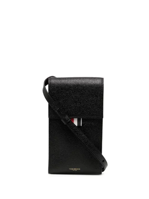 Thom Browne pebble-grain crossbody phone holder Black MAC113A00198
