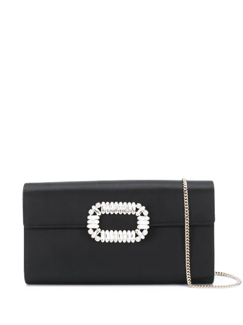 Roger Vivier crystal plaque shoulder bag Black RBWAMCD0200RS0