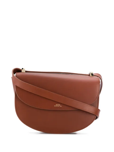 A.P.C. Geneve leather shoulder bag Brown PXAWVF61161