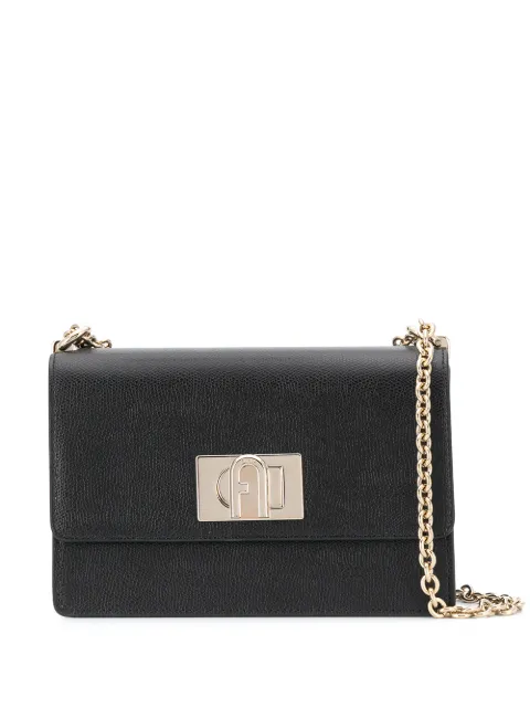 Furla Bakare flip lock shoulder bag Black BAFKACOARE000