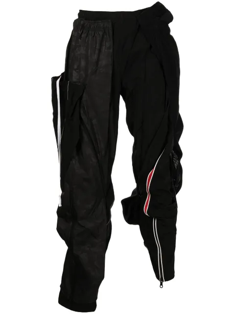 Mostly Heard Rarely Seen trouser-appliqué track pants Black MH08BJB02