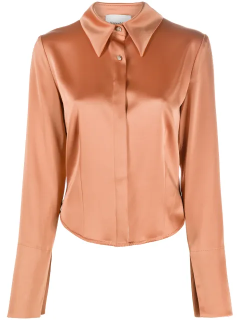 Nanushka Alice long-sleeved shirt Orange NW20PFSH01416