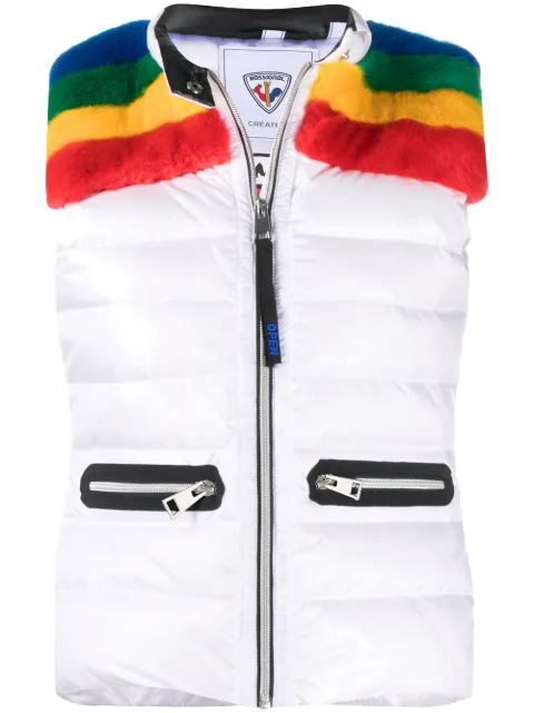 Rossignol padded zip-up down gilet White RLJWJ34